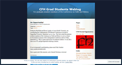 Desktop Screenshot of cfhgradstudents.wordpress.com