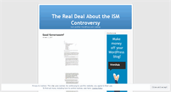 Desktop Screenshot of ismcontroversy.wordpress.com