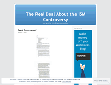 Tablet Screenshot of ismcontroversy.wordpress.com