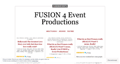 Desktop Screenshot of fusion4events.wordpress.com