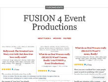 Tablet Screenshot of fusion4events.wordpress.com