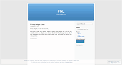 Desktop Screenshot of fridaynightlivefnl.wordpress.com