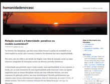Tablet Screenshot of humanidadenovasc.wordpress.com