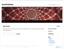 Tablet Screenshot of imanihekima.wordpress.com