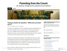 Tablet Screenshot of parentingfromthecouch.wordpress.com