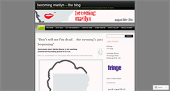 Desktop Screenshot of becomingmarilyn.wordpress.com