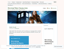 Tablet Screenshot of doctorwhocharacter.wordpress.com