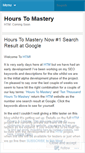Mobile Screenshot of hourstomastery.wordpress.com
