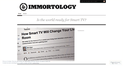 Desktop Screenshot of immortology.wordpress.com