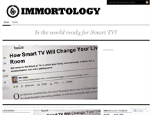 Tablet Screenshot of immortology.wordpress.com