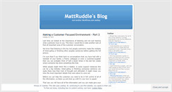 Desktop Screenshot of mattruddle.wordpress.com