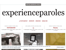Tablet Screenshot of experienceparoles.wordpress.com