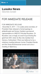 Mobile Screenshot of lusakanews.wordpress.com