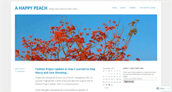 Desktop Screenshot of ahappypeach.wordpress.com