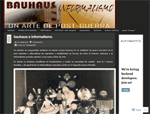 Tablet Screenshot of bauhausinformalismo.wordpress.com