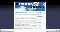 Desktop Screenshot of eldescaradocarasucia.wordpress.com