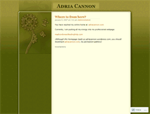 Tablet Screenshot of adriacannon.wordpress.com