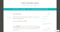 Desktop Screenshot of celticthunderlyrics.wordpress.com