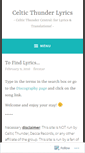 Mobile Screenshot of celticthunderlyrics.wordpress.com