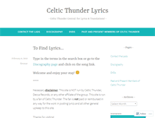 Tablet Screenshot of celticthunderlyrics.wordpress.com