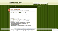 Desktop Screenshot of oaksbottomfrogs.wordpress.com