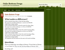 Tablet Screenshot of oaksbottomfrogs.wordpress.com