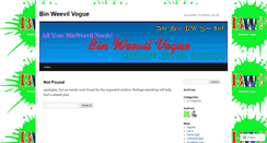 Desktop Screenshot of binweevilvogue.wordpress.com