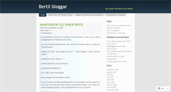 Desktop Screenshot of bertilbloggar.wordpress.com