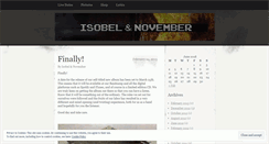 Desktop Screenshot of isobelandnovember.wordpress.com