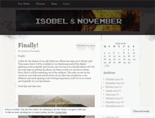 Tablet Screenshot of isobelandnovember.wordpress.com