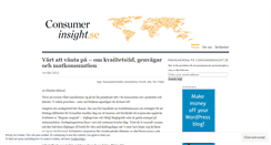 Desktop Screenshot of consumerinsightnp.wordpress.com