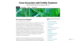 Desktop Screenshot of closeencounterswithfertilitytreatment.wordpress.com