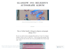 Tablet Screenshot of glasgow1911religiousautographalbum.wordpress.com