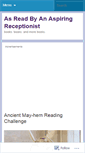 Mobile Screenshot of anaspiringreceptionist.wordpress.com