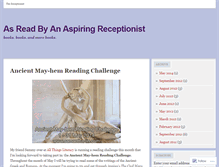 Tablet Screenshot of anaspiringreceptionist.wordpress.com