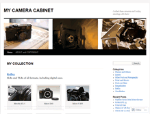 Tablet Screenshot of mycameracabinet.wordpress.com