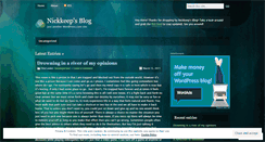 Desktop Screenshot of nickkeep.wordpress.com