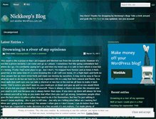 Tablet Screenshot of nickkeep.wordpress.com