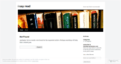 Desktop Screenshot of isayread.wordpress.com