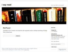Tablet Screenshot of isayread.wordpress.com