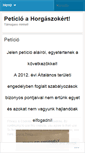 Mobile Screenshot of horgaszokertpeticio.wordpress.com