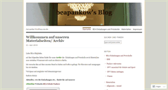 Desktop Screenshot of beapankow.wordpress.com