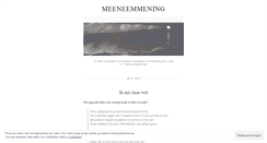 Desktop Screenshot of meeneemmening.wordpress.com