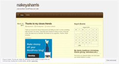 Desktop Screenshot of nakeyaharris.wordpress.com