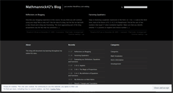 Desktop Screenshot of mathmannick42.wordpress.com