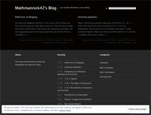 Tablet Screenshot of mathmannick42.wordpress.com