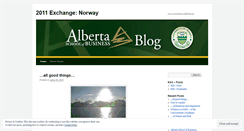 Desktop Screenshot of norwayexchange2011ualberta.wordpress.com