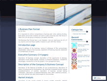 Tablet Screenshot of businessplanformat.wordpress.com