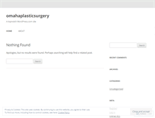 Tablet Screenshot of omahaplasticsurgery.wordpress.com