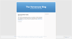 Desktop Screenshot of horsewyse.wordpress.com